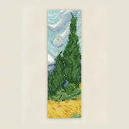 DMC Van Gogh - Cypresses cross stitch bookmark set - keresztszemes hímző készlet