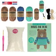 Borisz a Medve - horgolásminta + fonal csomag - Amigurumi - Boris the Bear - crochet diy kit Borisz a Medve - horgolásminta + fonal csomag - Amigurumi - Boris the Bear - crochet diy kit