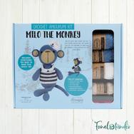 Milo a Majom - horgolásminta + fonal csomag - Amigurumi - Milo the Monkey - crochet diy kit Milo a Majom - horgolásminta + fonal csomag - Amigurumi - Milo the Monkey - crochet diy kit