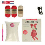 James a Róka - horgolásminta + fonal csomag - Amigurumi - James the Fox - crochet diy kit