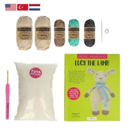 Lucy a Bárány - horgolásminta + fonal csomag - Amigurumi - Lucy the Lamb - crochet diy kit
