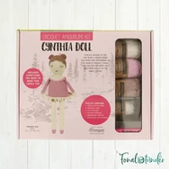 Cynthia Baba - horgolásminta + fonal csomag - Cynthia Doll - crochet diy kit