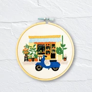 Milpoint Dolce Vita hímzőkészlet fa hímzőkerettel / Milpoint Dolce Vita modern embroidery kit with wooden hoop - Fonaltündér