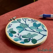 DMC - Jungle Foliage - Punch Needle Kit - Esőerdő levelei - hímzés készlet hímzőtollal - 04