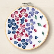 DMC Hydrangea - Punch Needle Kit - Hortenzia - hímzés készlet hímzőtollal