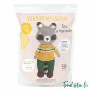 TOTO a mosómedve - horgolásminta + fonal csomag - Amigurumi - crochet diy kit - 03