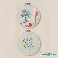 DMC - The Mellow Mimosa - embroidery duo kit - Mimóza - hímző készlet - 04