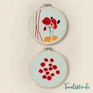 DMC - The Restful Poppies - embroidery duo kit - Pipacsok - hímző készlet - 03