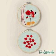 DMC - The Restful Poppies - embroidery duo kit - Pipacsok - hímző készlet - 03