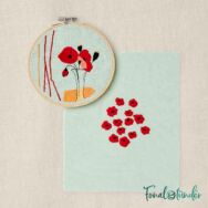 DMC - The Restful Poppies - embroidery duo kit - Pipacsok - hímző készlet - 07