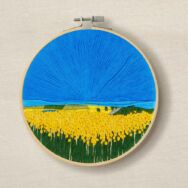 DMC - Sunflower Fields - embroidery kit - Napraforgó Mező - hímző készlet - 03