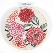DMC - Dahlias - embroidery kit - Dália virágcsokor - hímző készlet