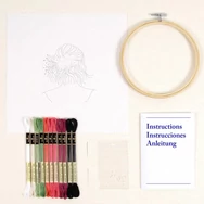 DMC Petal and Pearls embroidery kit - virágcsokor - hímző készlet