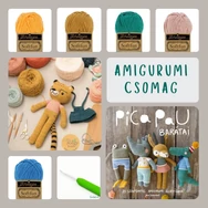 Pica Pau -  amigurumi könyv + Softfun fonal + eszköz csomag - amigurumi book and tool set