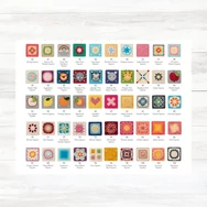 100 Modern horgolt négyzet - könyv sok mintával, magyarázattal