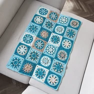 Hópihe babatakaró horgoló fonalcsomag és mintaleírás / Snowflake baby blanket crochet yarn pack and pattern