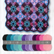 Durable Comfy Kaleidoscope Blanket- Yarn Pack - Takaró Fonalcsomag