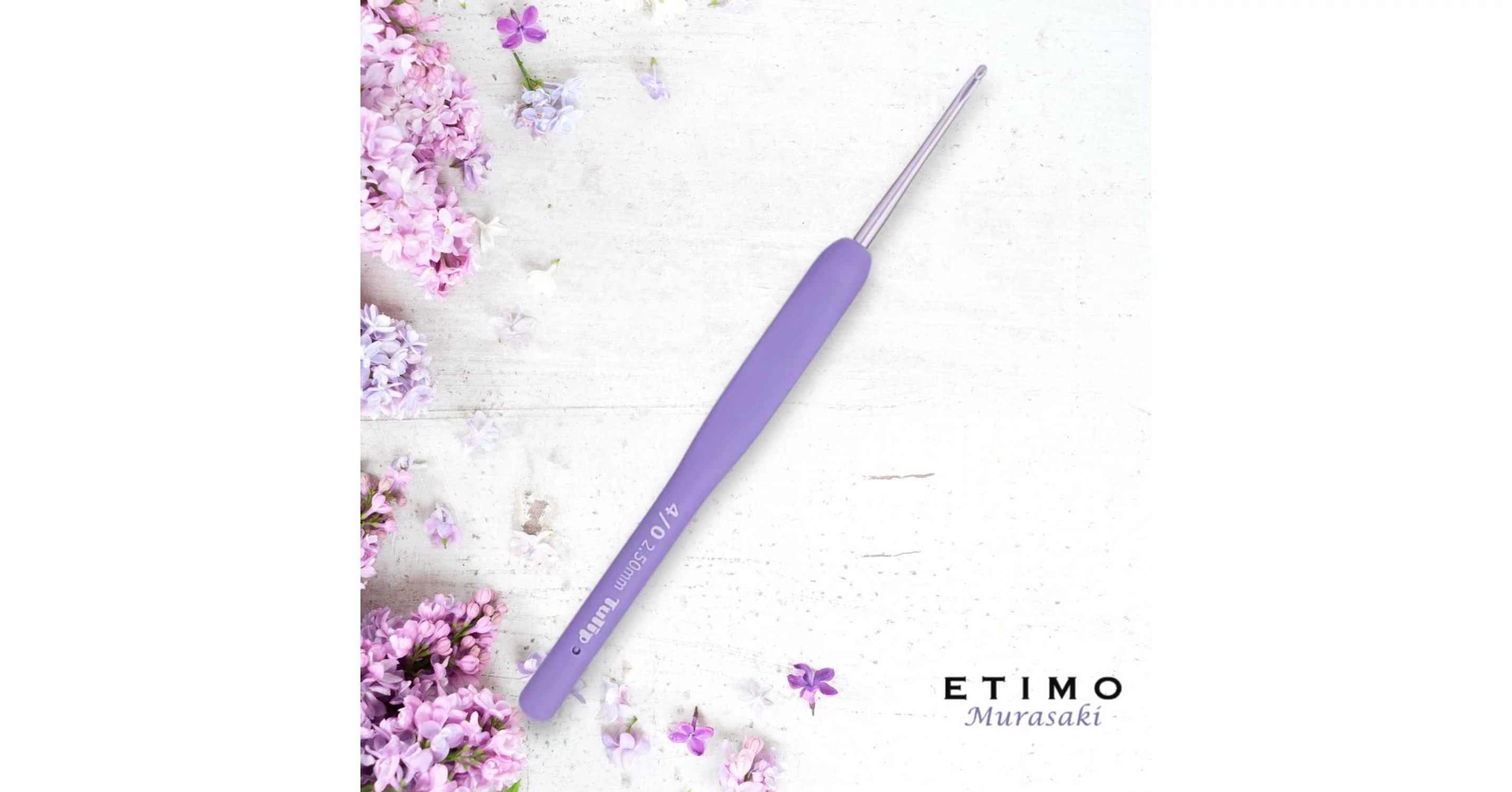 Tulip Etimo Murasaki 3 mm - vékony ergonomikus lila japán horgolótű