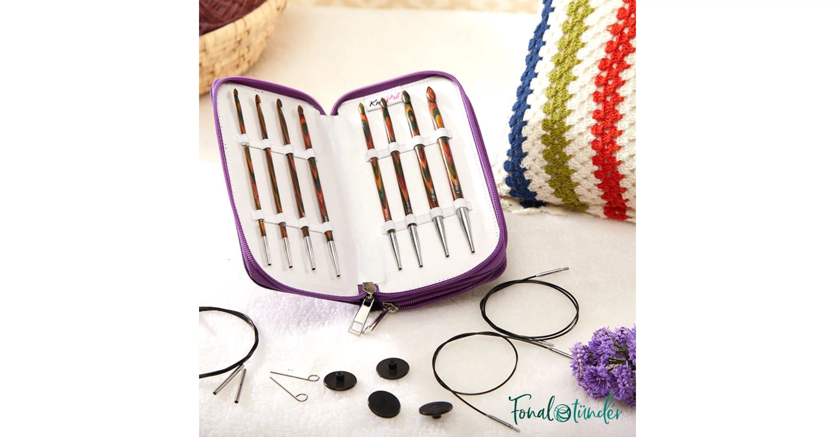 KnitPro Symfonie Set - Tunisian interchangeable crochet hook set