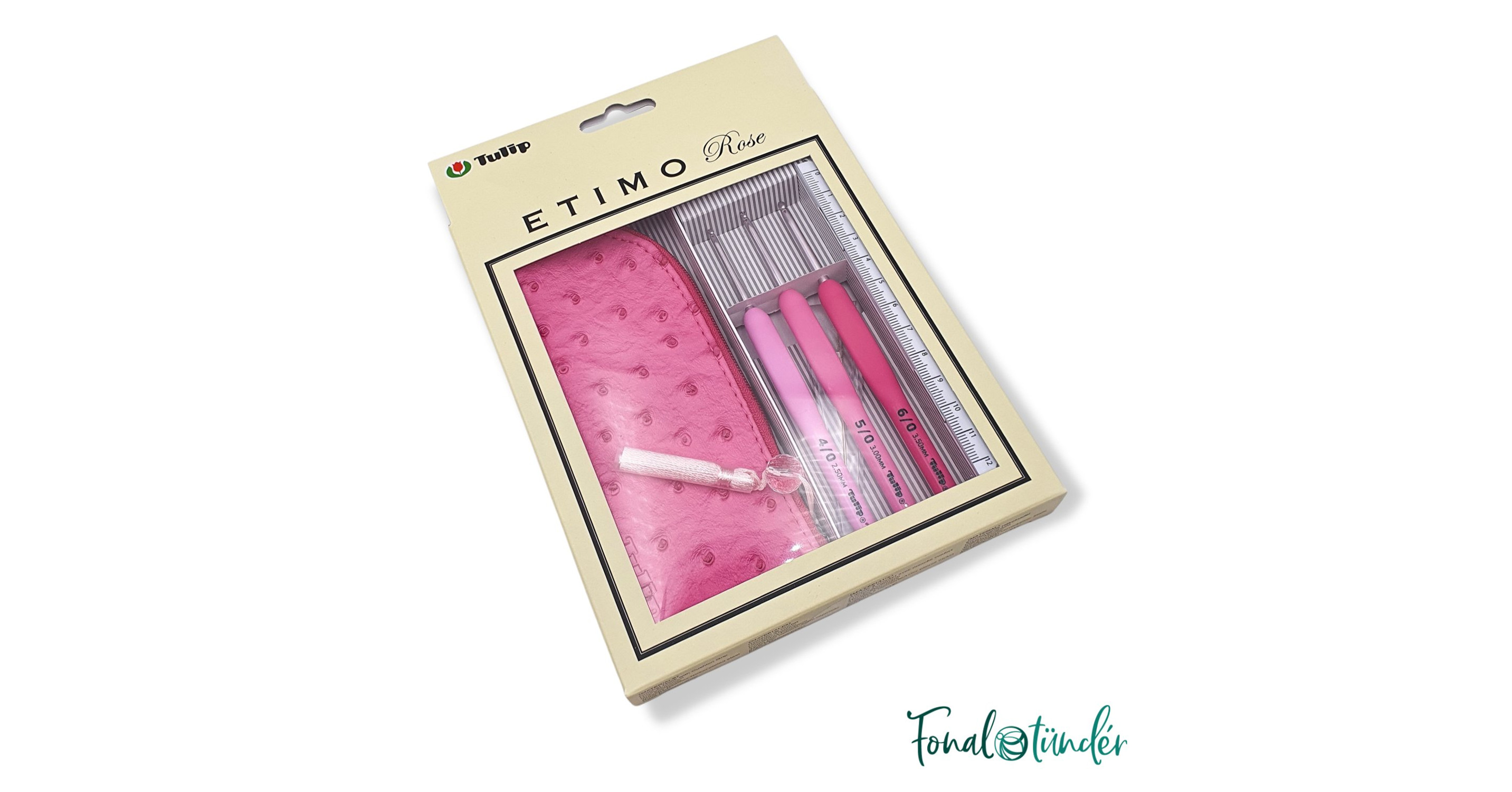 Tulip Etimo Rose készlet 2.53.5mm, vonalzó, tű rózsaszín