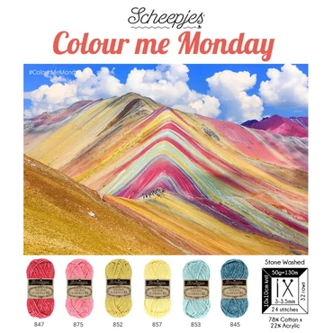 Színharmóniák - Scheepjes Stone Washed fonalakhoz