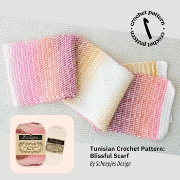 Blissful Scarf - tuniszi horgolt sál
