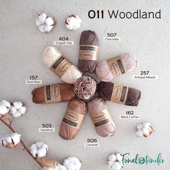 Scheepjes Catona Chroma Woodland 011 - multikolor pamut fonal  - cotton yarn - 50gramm