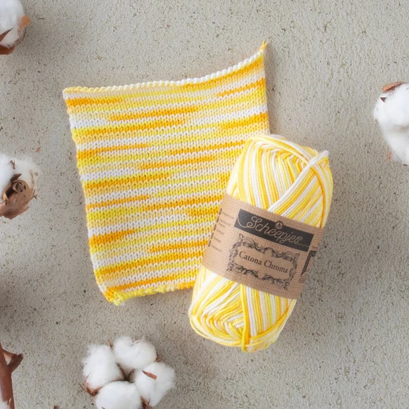 Scheepjes Catona Chroma 018 Buttercup - multikolor pamut fonal  - cotton yarn - 50gramm