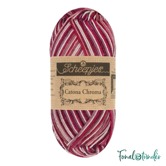 Scheepjes Catona Chroma 020 Chestnut - multikolor pamut fonal  - cotton yarn - 50gramm