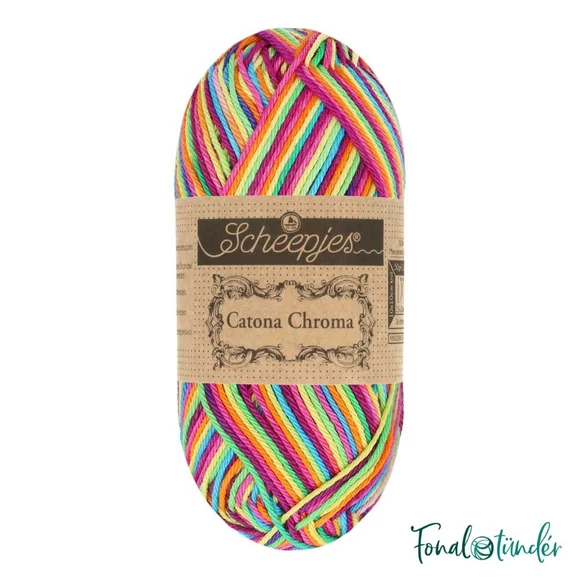 Scheepjes Catona Chroma 023 Zinnia - multikolor pamut fonal  - cotton yarn - 50gramm