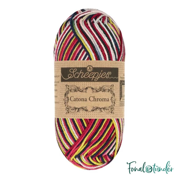 Scheepjes Catona Chroma 026 Hibiscus - multikolor pamut fonal  - cotton yarn - 50gramm
