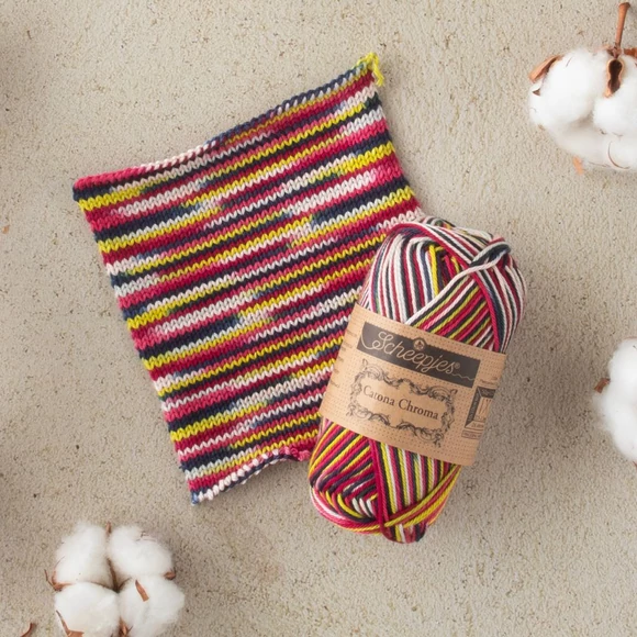 Scheepjes Catona Chroma 026 Hibiscus - multikolor pamut fonal  - cotton yarn - 50gramm