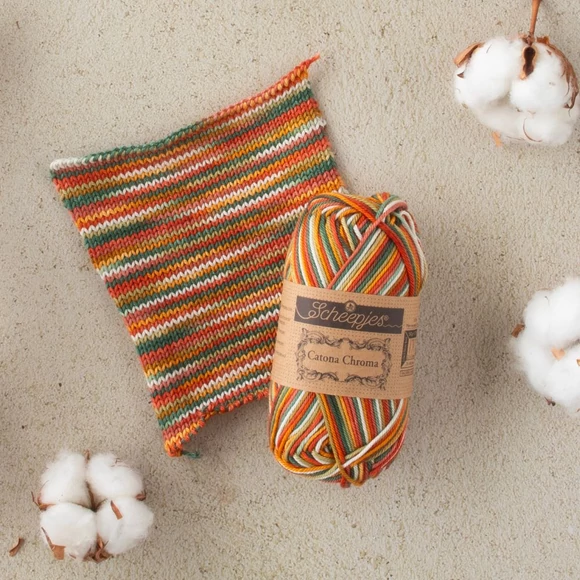 Scheepjes Catona Chroma 027 Autumn - multikolor pamut fonal  - cotton yarn - 50gramm