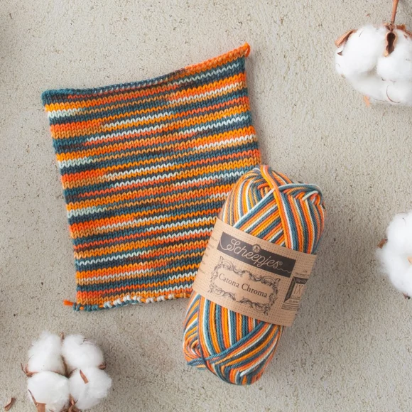 Scheepjes Catona Chroma 028 Outback - multikolor pamut fonal  - cotton yarn - 50gramm