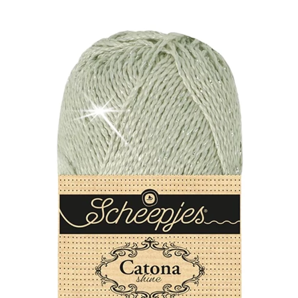 Scheepjes Catona Shine - 172 Light Silver - Ezüst - pamut fonal