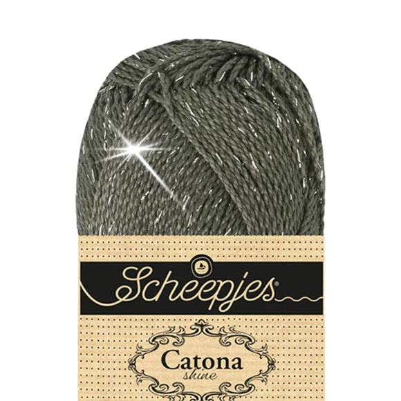 Scheepjes Catona Shine - 242 Metal Grey - pamut fonal
