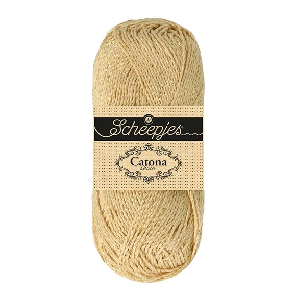 Scheepjes Catona Shine - 404 English Tea - Gold - pamut fonal