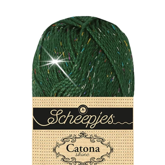 Scheepjes Catona Shine - 525 Fir - Rainbow - csillogós pamut fonal