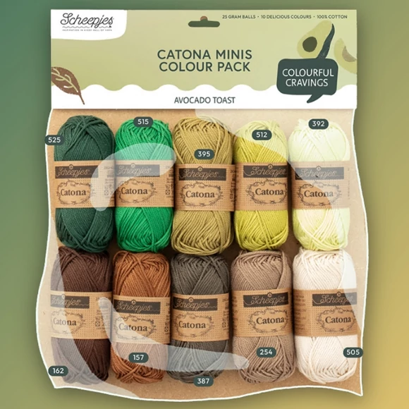 Scheepjes Catona Color Pack - Avocado Toast - cotton yarn - pamut fonalcsomag