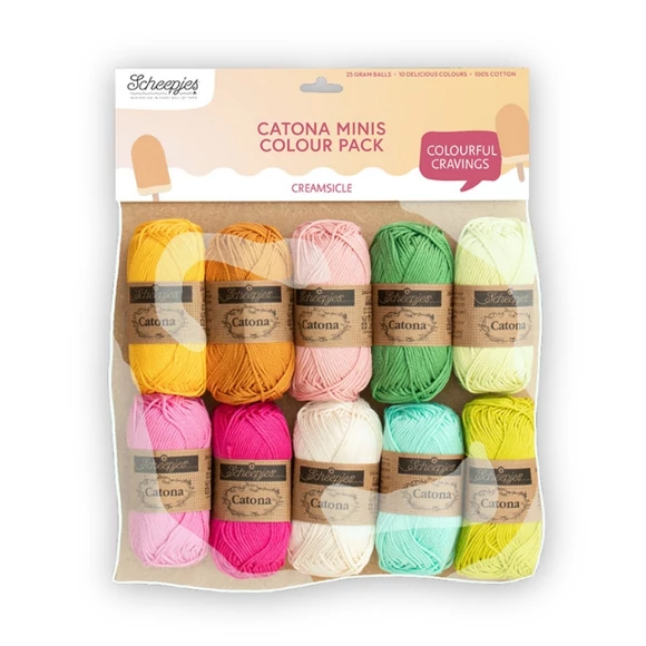 Scheepjes Catona Color Pack - Creamsickle - cotton yarn - pamut fonalcsomag