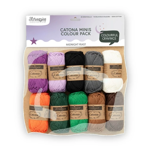 Scheepjes Catona Color Pack - Midnight Feast - cotton yarn - pamut fonalcsomag