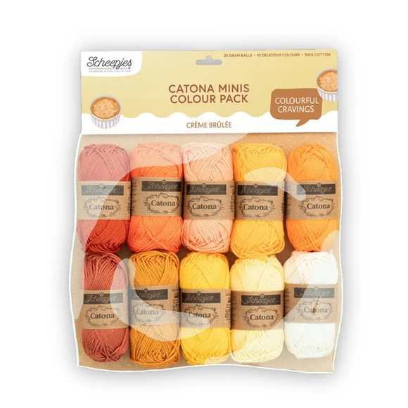 Scheepjes Catona Color Pack - Creme Brulee - cotton yarn - pamut fonalcsomag