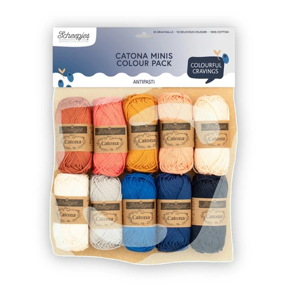 Scheepjes Catona Color Pack - Antipasti - cotton yarn - pamut fonalcsomag