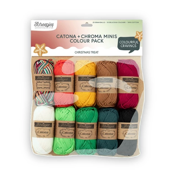 Scheepjes Catona Color Pack - Christmas Treat - cotton yarn - pamut fonalcsomag