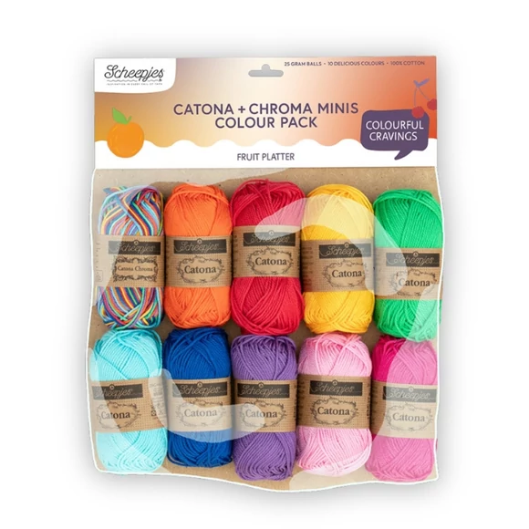 Scheepjes Catona Color Pack - Fruit Platter - cotton yarn - pamut fonalcsomag