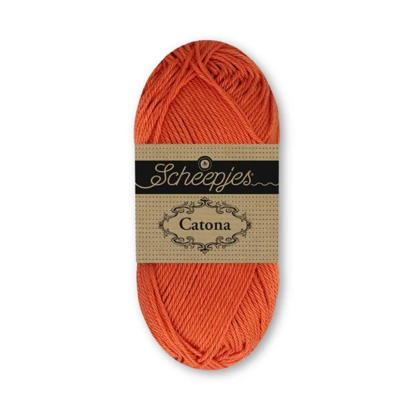 Scheepjes Catona 081 Clay Red cotton yarn - agyagvörös pamut fonal