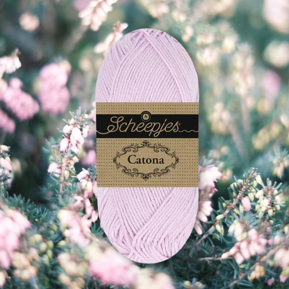 Scheepjes Catona 084 Soft Bloom cotton yarn - világos lilás rózsaszín pamut fonal