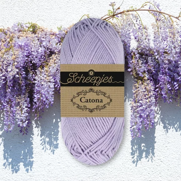 Scheepjes Catona 086 Wisteria cotton yarn - lila akác pamut fonal