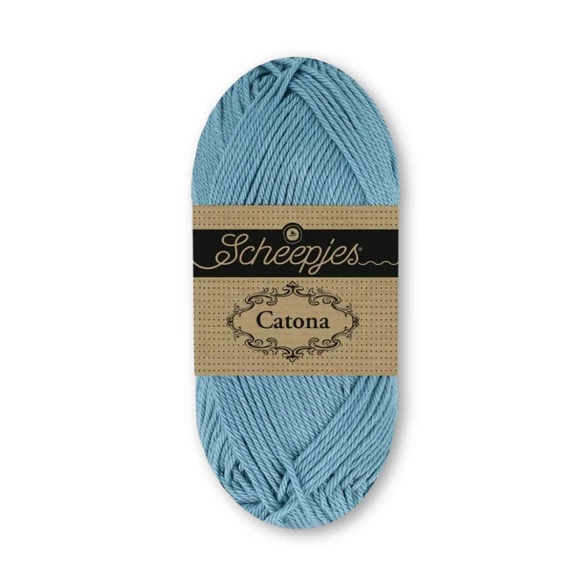 Scheepjes Catona 093 Light Steel Blue cotton yarn - világos acélkék pamut fonal