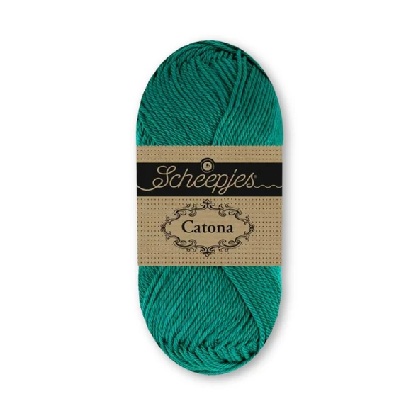 Scheepjes Catona 094 Vintage Teal cotton yarn - sötét türkizzöld pamut fonal